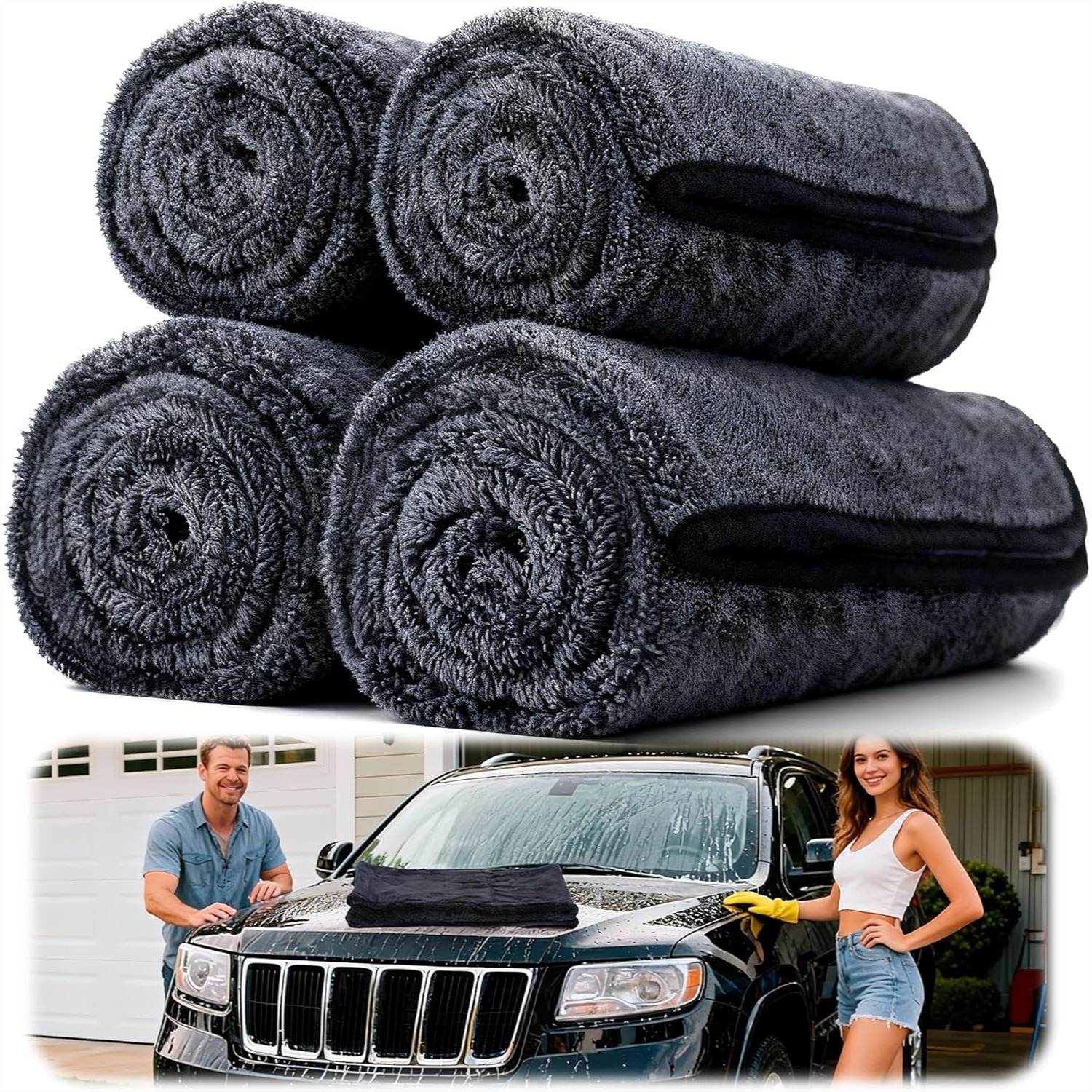 4PCS Microfiber Car Drying Tow - огляд і ціна Microfiber Towel Detailing