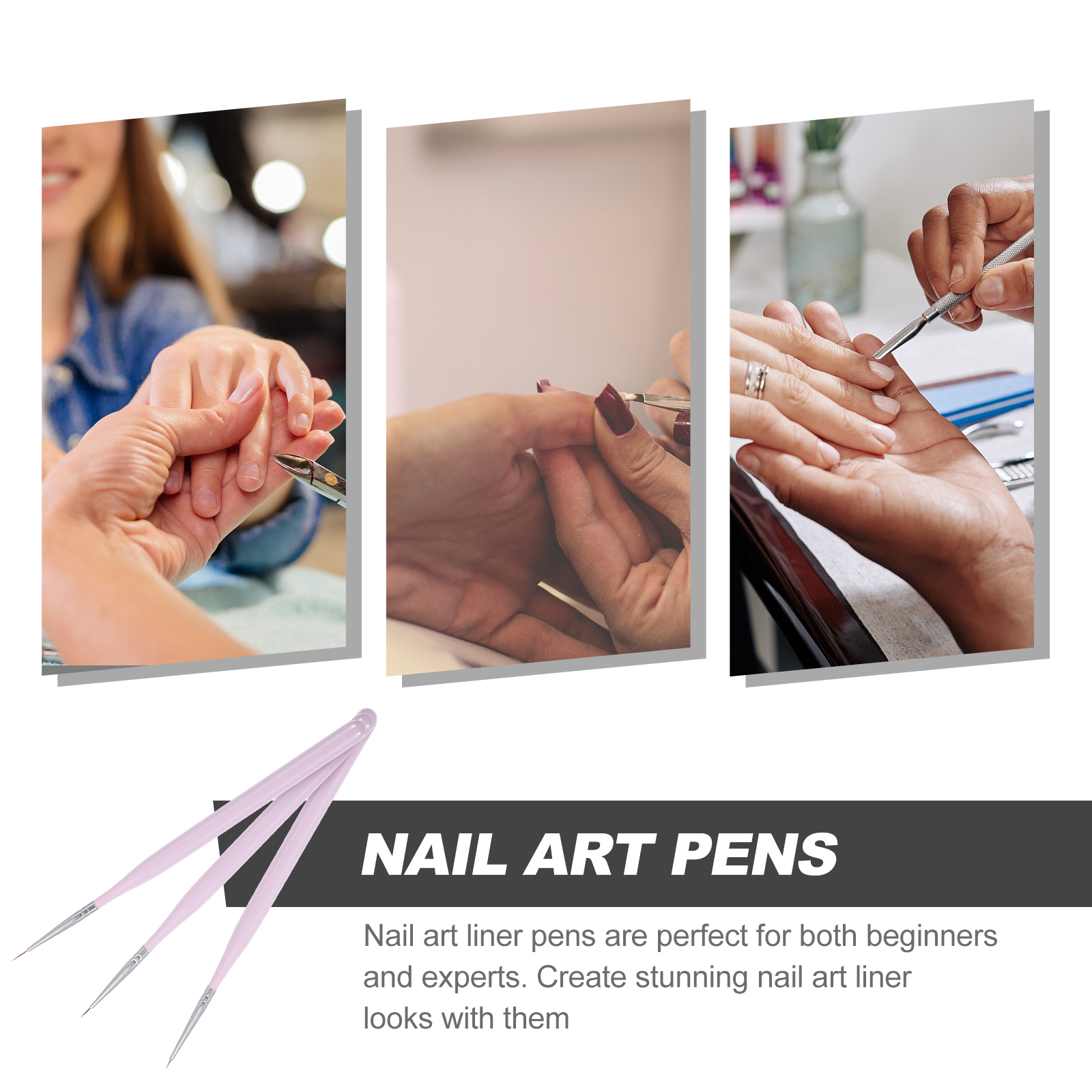 3Pcs Nail Art Brush Set Fine T - огляд і ціна Detailing Brush Set