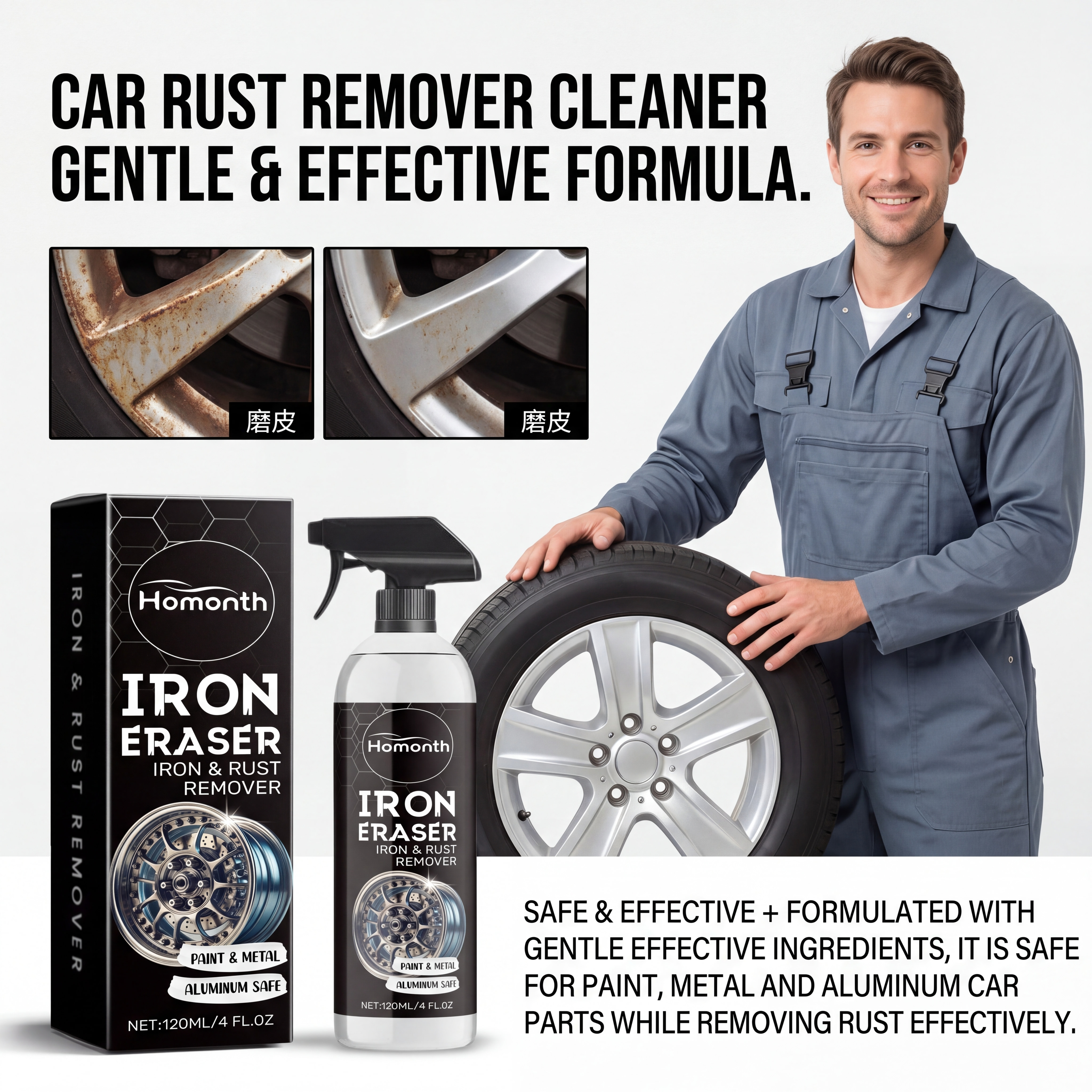 Car Rust Remover Spray Powerfu - огляд і ціна Wheel Cleaner Alloy
