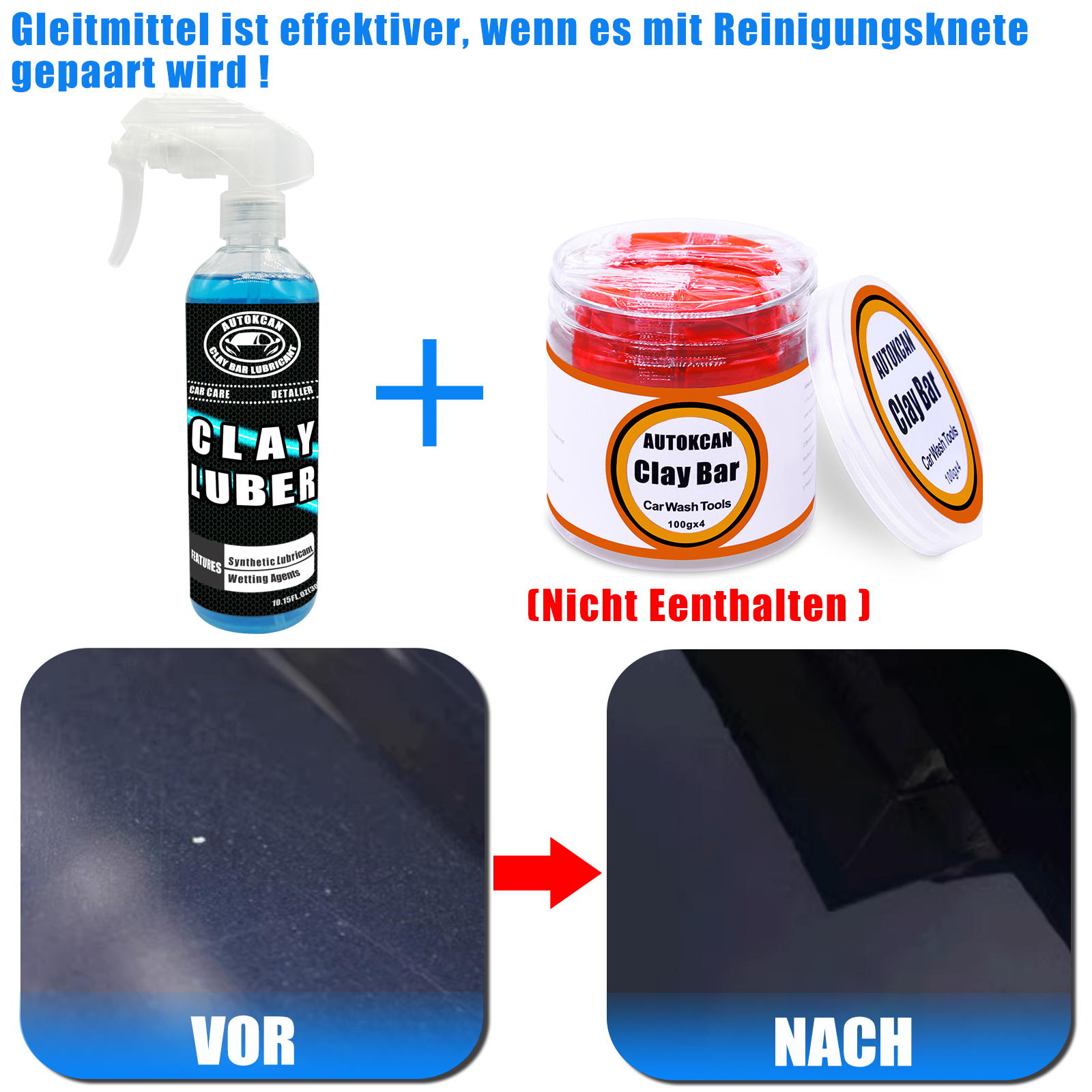 200G Car Clay Bar And 300ml Ma - огляд і ціна Clay Bar Lubricant