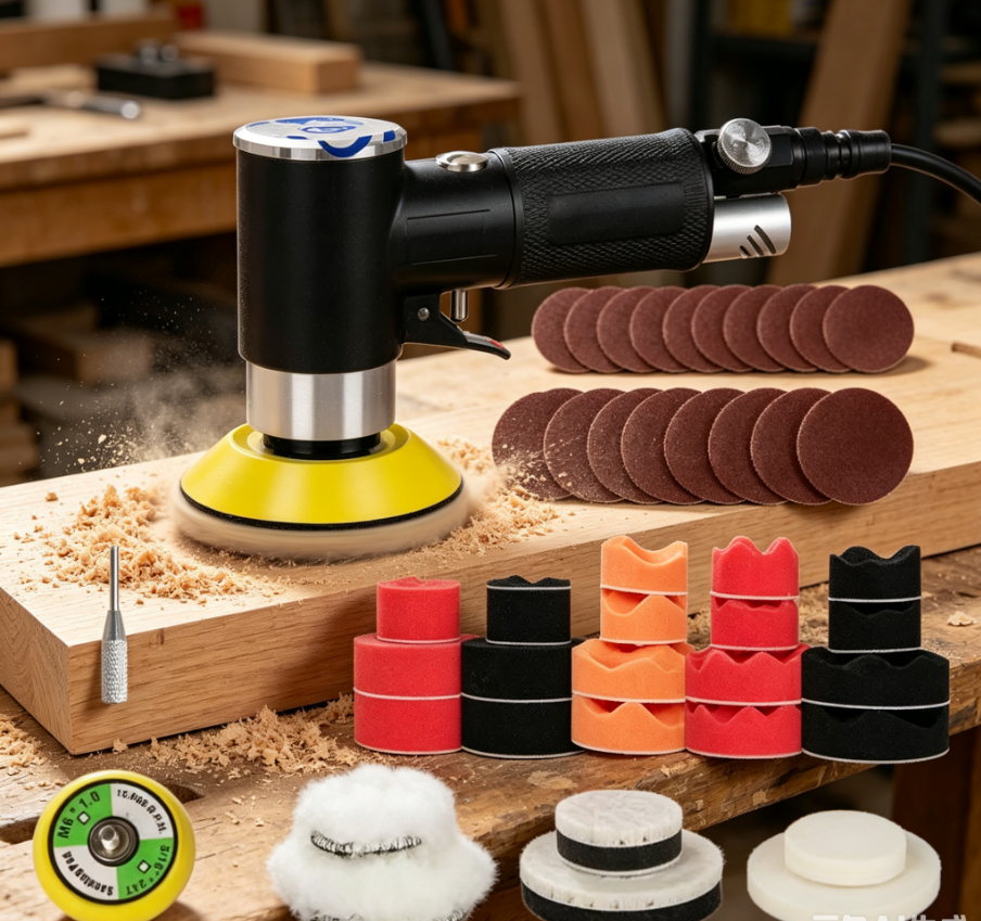 Air Sander Mini Pneumatic Grin - огляд і ціна Polish Pad Set Buffer
