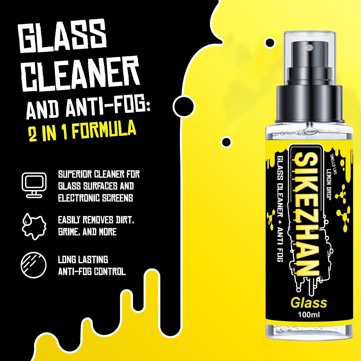 2in1 Anti Fog Spray Car Glass  - огляд і ціна Glass Cleaner Streak