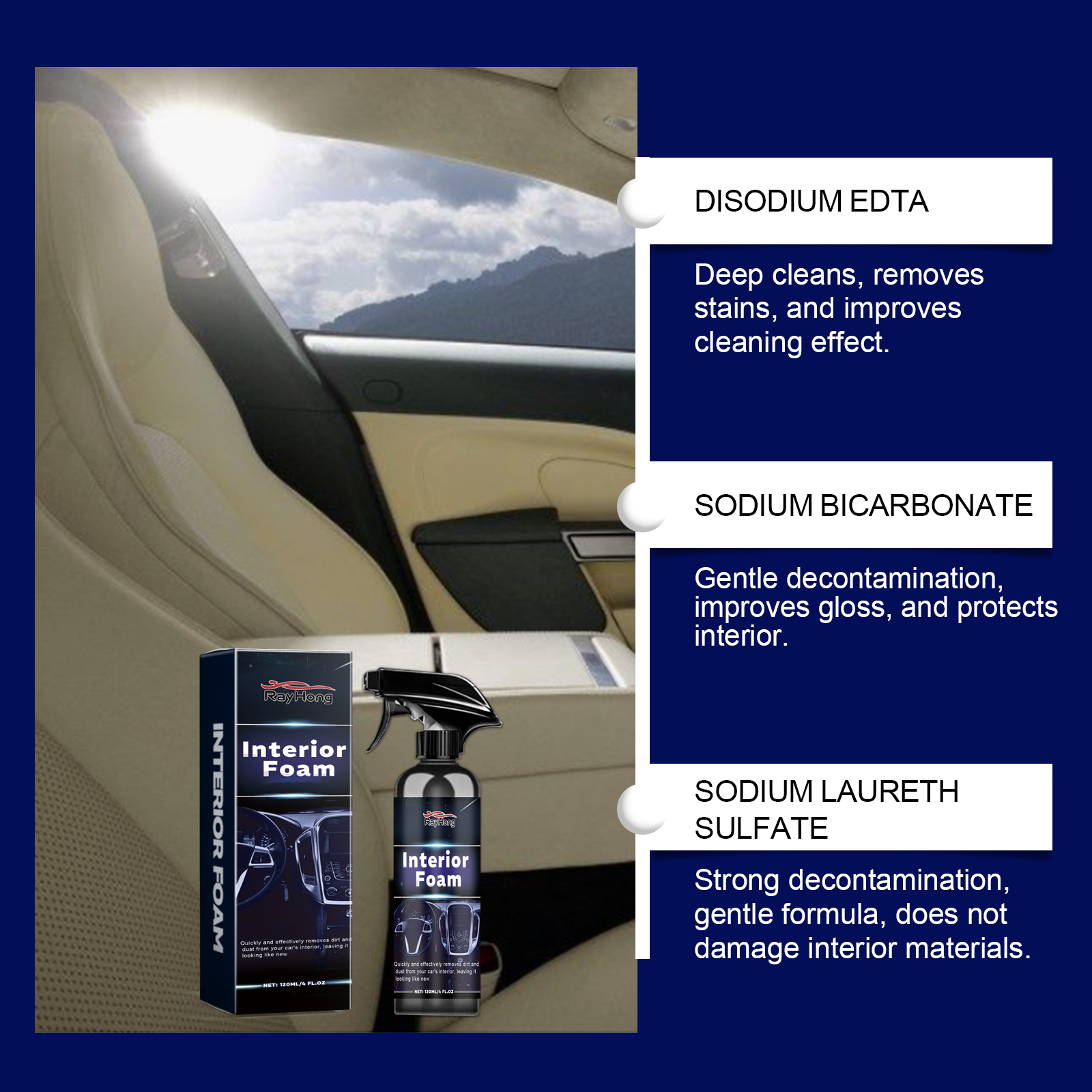 Multi-purpose Car Interior Foa - огляд і ціна Seat Cleaner Fabric