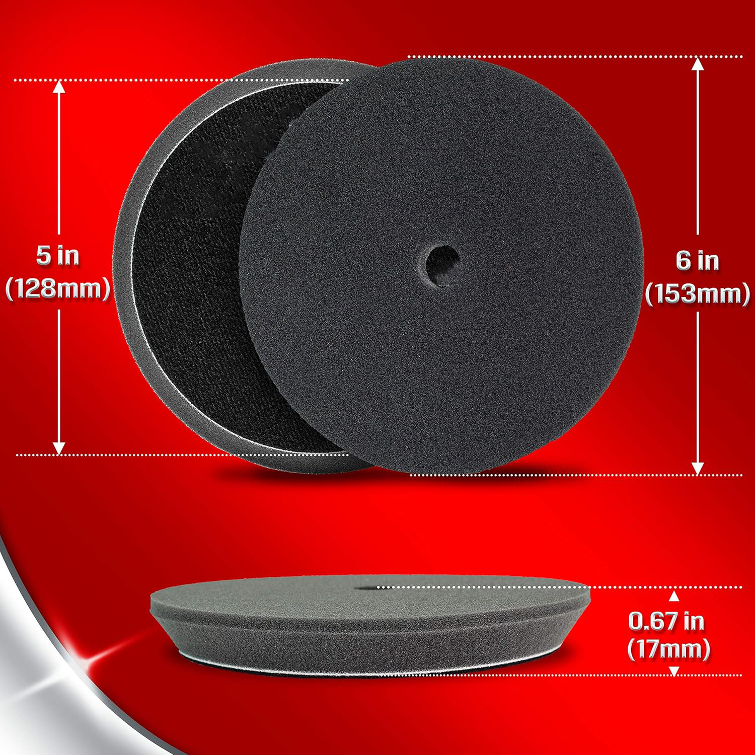 3pcs Polishing Pads, Orbital B - огляд і ціна Polish Pad Set Buffer