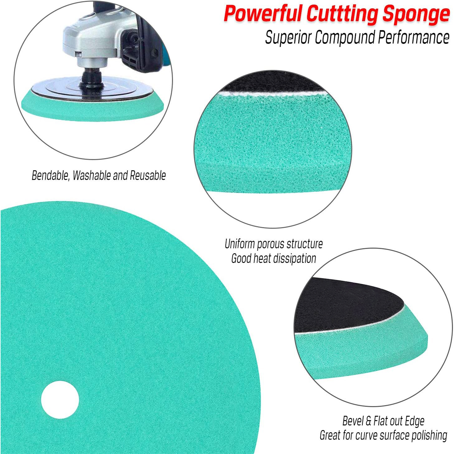 3pcs Polishing Pads, Orbital B - огляд і ціна Polish Pad Set Buffer