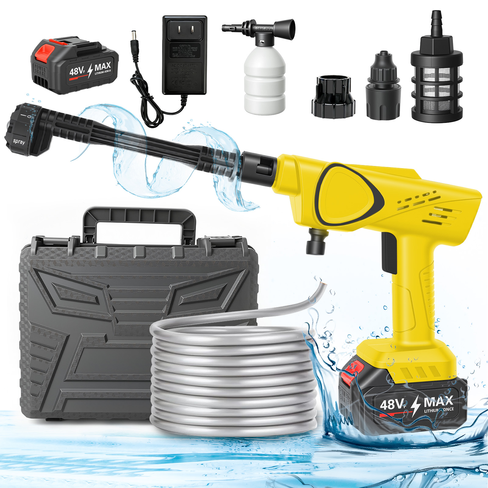 21V Portable Cordless Pressure - огляд і ціна Car Shampoo Ph