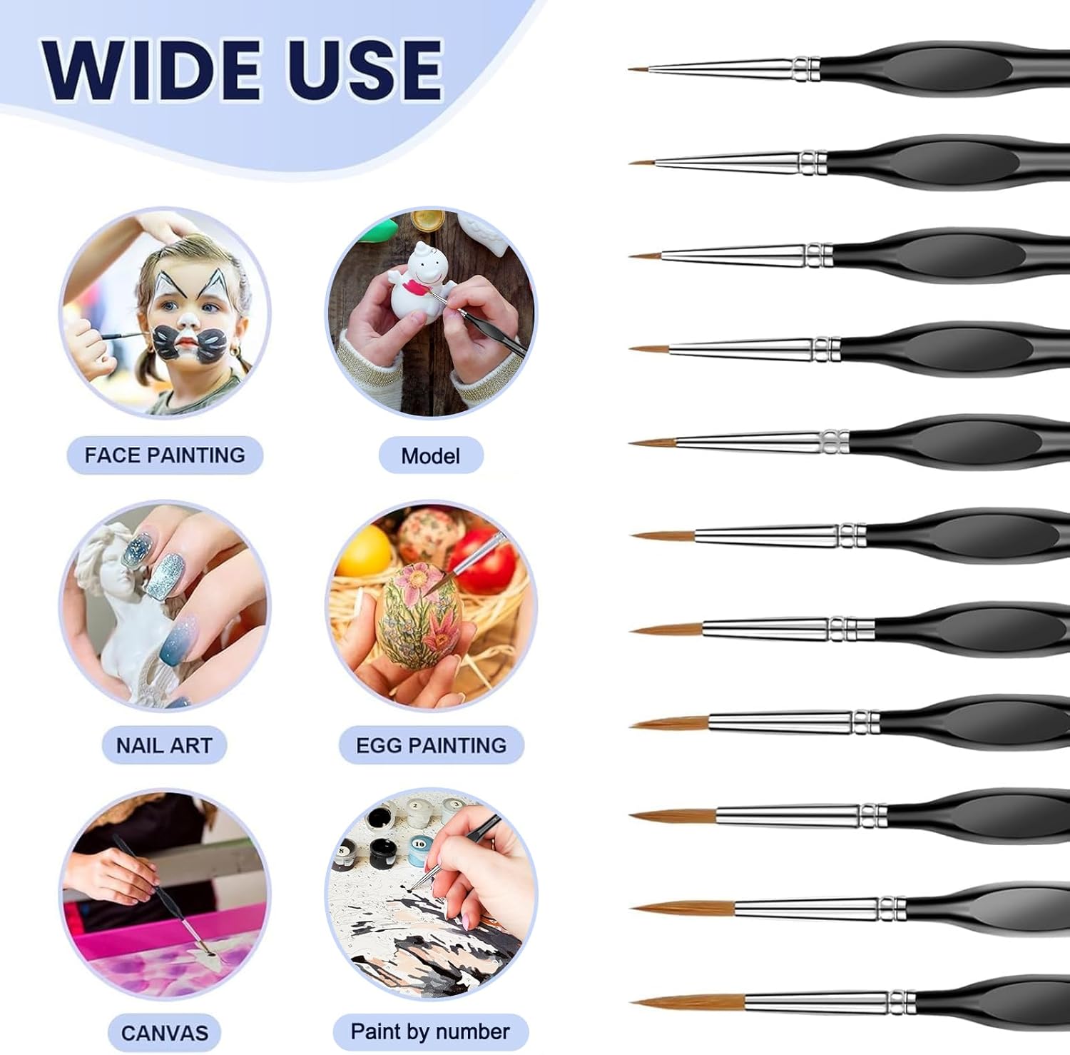 11 Pcs Detail Paint Brushes Se - огляд і ціна Detailing Brush Set