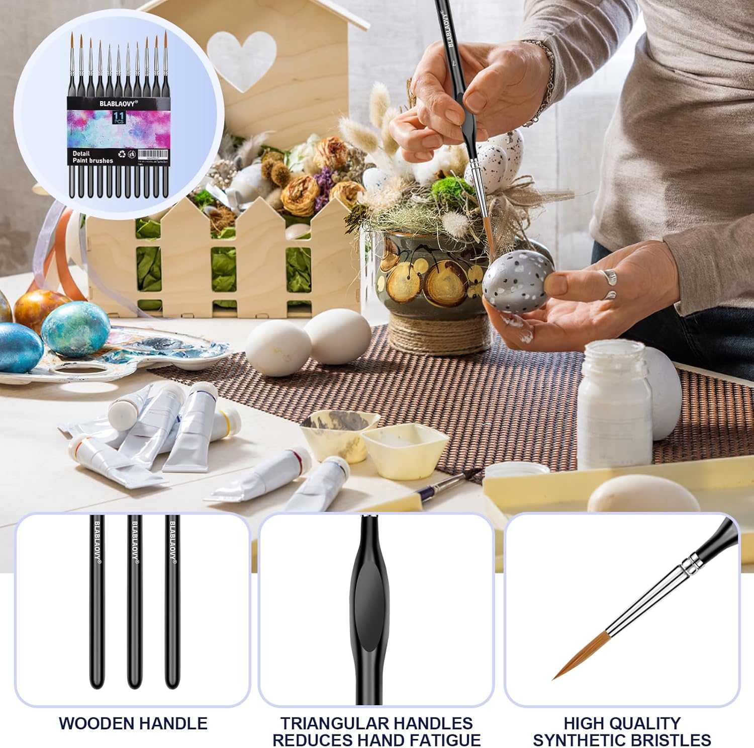 11 Pcs Detail Paint Brushes Se - огляд і ціна Detailing Brush Set