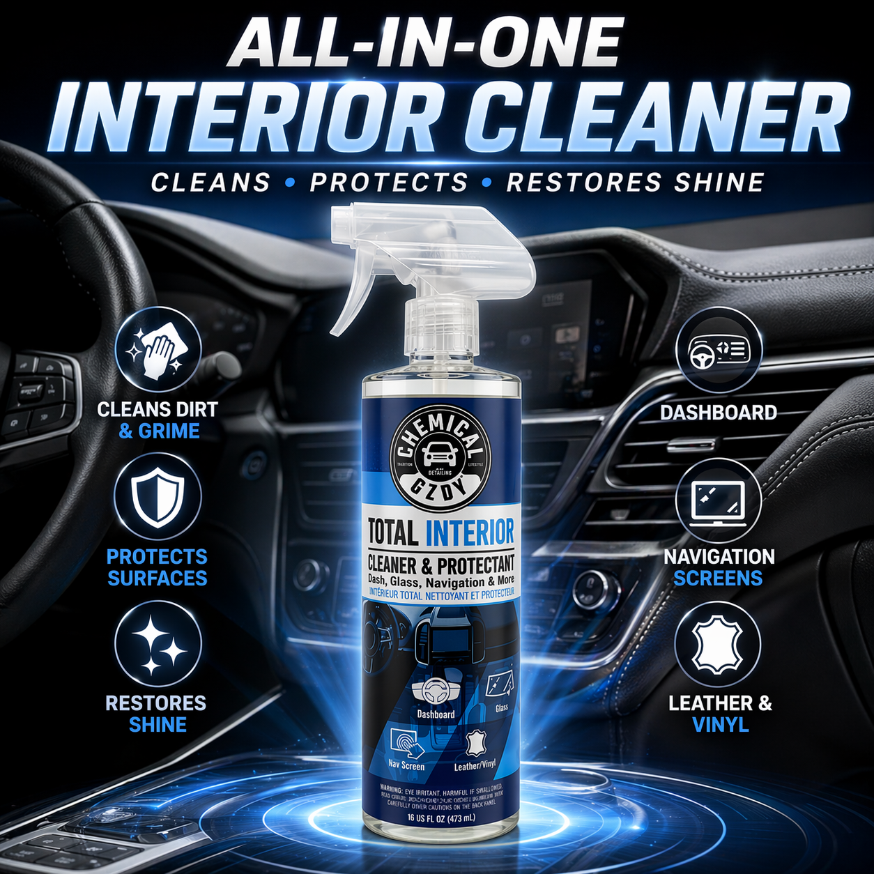 Total Interior Cleaner 473ml – - огляд і ціна Leather Cleaner Interior