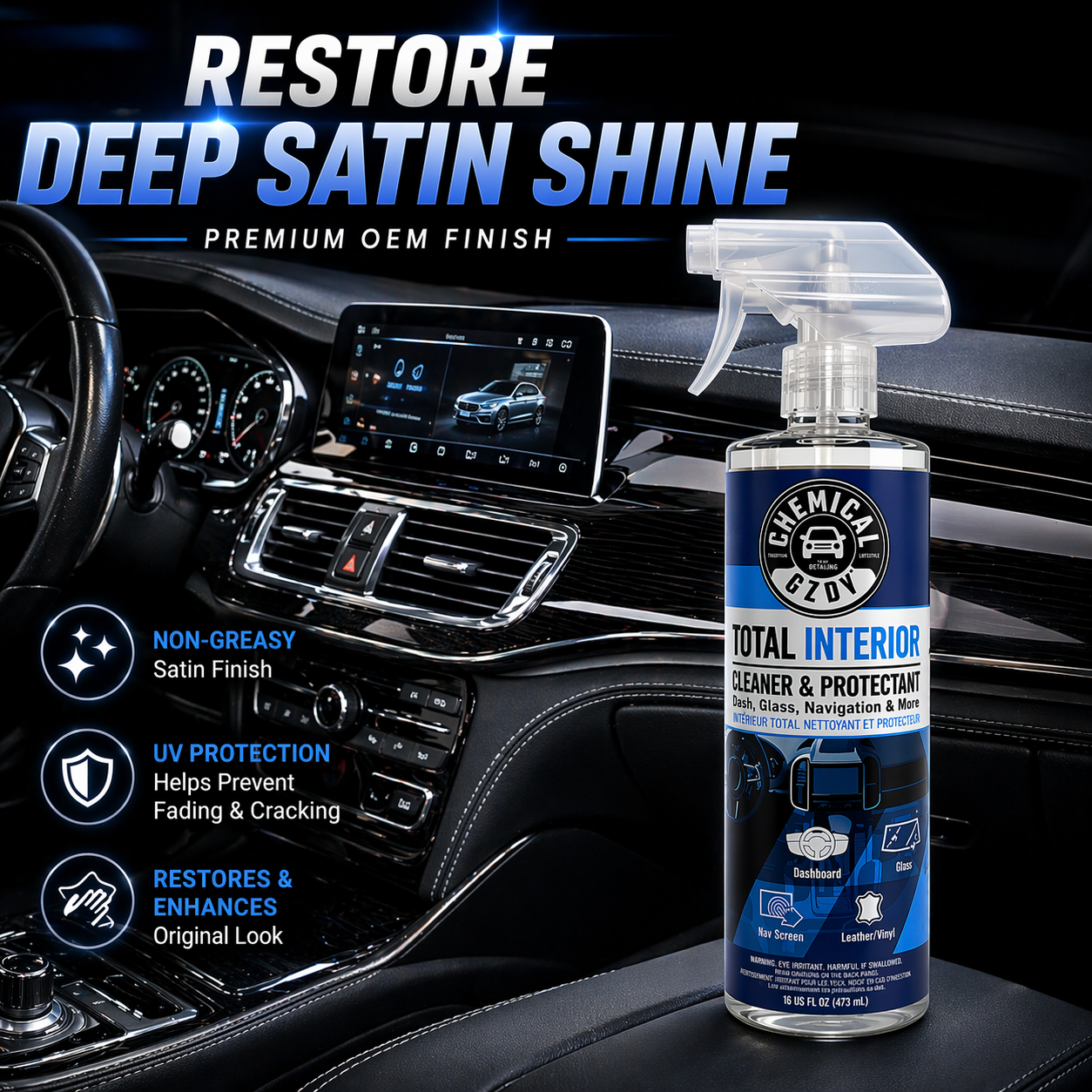 Total Interior Cleaner 473ml – - огляд і ціна Leather Cleaner Interior