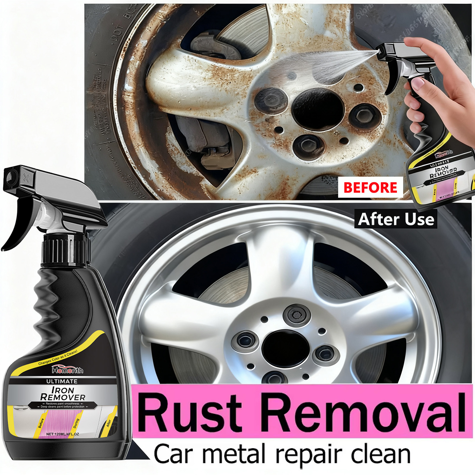 Car Wheel Cleaner Rust Remover - огляд і ціна Wheel Cleaner Alloy