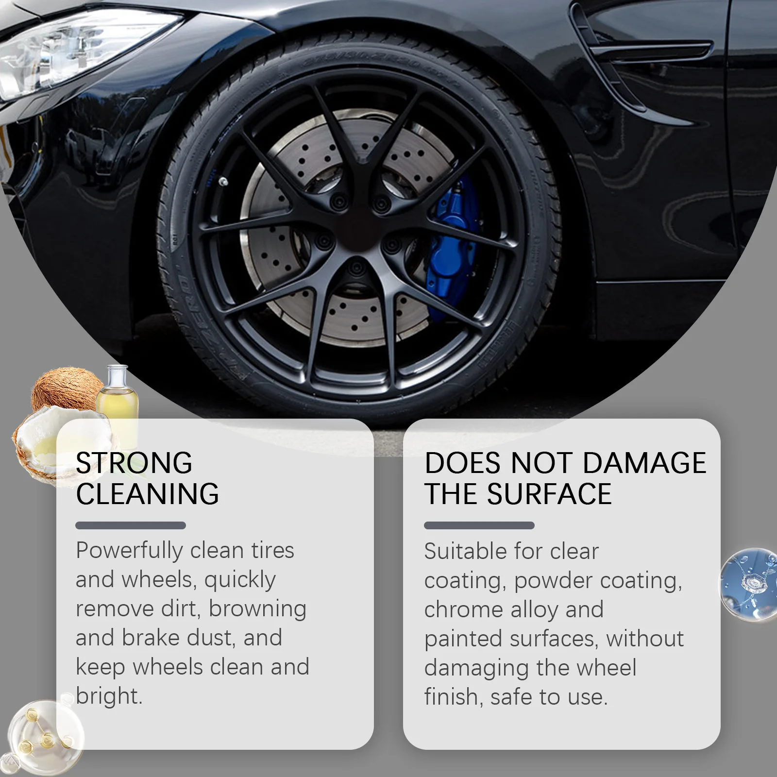 Professional Wheel Tire Cleane - огляд і ціна Wheel Cleaner Alloy