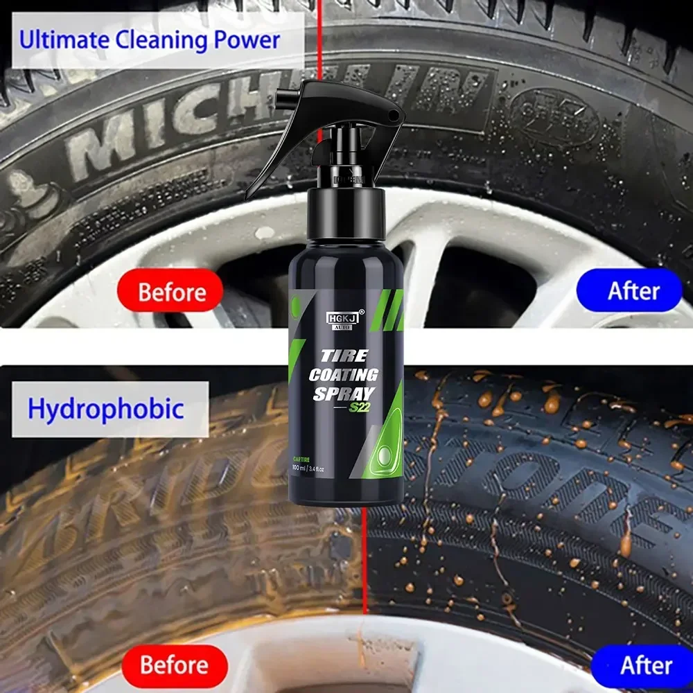 HGKJ S22 Car Tire Gloss Spray, - огляд і ціна Tire Shine Spray Sealant
